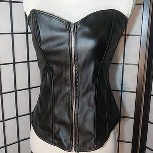 Sexy Faux Leather Bustier